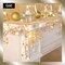 Indoor Christmas Decorations, Festive Lighted Berry Beaded Garland Gold- 120" L